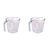 2PK Appetito 2 1/2 Cup Plastic Measure Jug Home Kitchen Cooking Clear