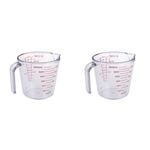2PK Appetito 2 1/2 Cup Plastic Measure Jug Home Kitchen Cooking Clear