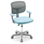 Costway Kids Desk Study Chair Computer Chair Adjustable Height Blue