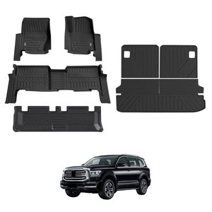 AUSGO Floor Mats & Boot Liner Set for GWM Tank 500 7-Seat 2024-Onwards Car Floor Liners Cargo Mat