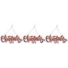 3x LVD Metal/Jute Christmas Hanger Xmas Holiday Decor Ornament 31x11.5cm Red