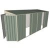 Build-a-Shed 1.5 x 4.5 x 2m Dual Single Sliding Side Door Skillion Shed - Green