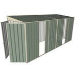 Build-a-Shed 1.5 x 4.5 x 2m Dual Single Sliding Side Door Skillion Shed - Green