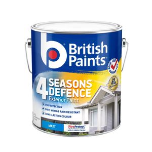 British Paints 4 Seasons Defence 4L White Matt Exterior Paint