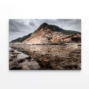 Rocky Mountain with Clouds in Sky  Print 100% Australian Made 90 x 60cm  (Stretched)