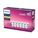 Philips LED Warm White Classic 4.6w GU10 Globe - 6 Pack