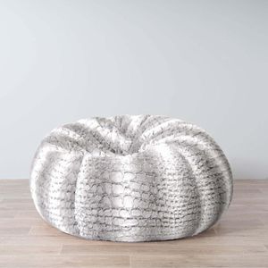 Arctic Fur Bean Bag - Silver Grey