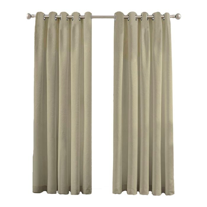 Mollers 180 x 223cm Sand Thornton Room Darkening Eyelet Curtain