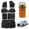 Floor Mats Boot Liner for Toyota Yaris Hatch 2020-Onwards Car Cargo Kick Back Seat Cover