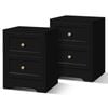 ALFORDSON 2x Bedside Table Black