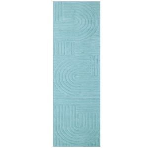 Contemporary Handwoven Wool Rug-Unity 6230-Cashmere Blue-80x300cm