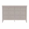 Zara Fluted 6 Drawer Chest - Stone