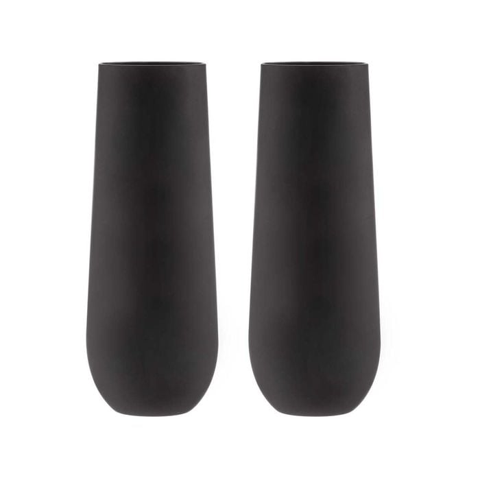 Tempa Aurora Set of 2 Stemless Champagne Glasses Matte Black