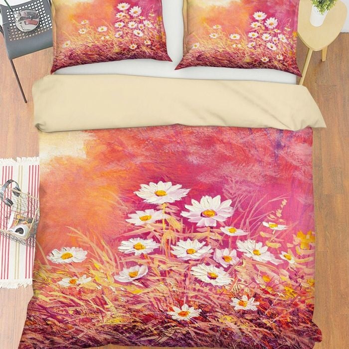 3D Daisy Grass 387 Bed Pillowcases Quilt King Single Size