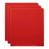 3x Marbig Clearview 4 D-ring Insert Binder A4 File 38mm Document Organiser Red