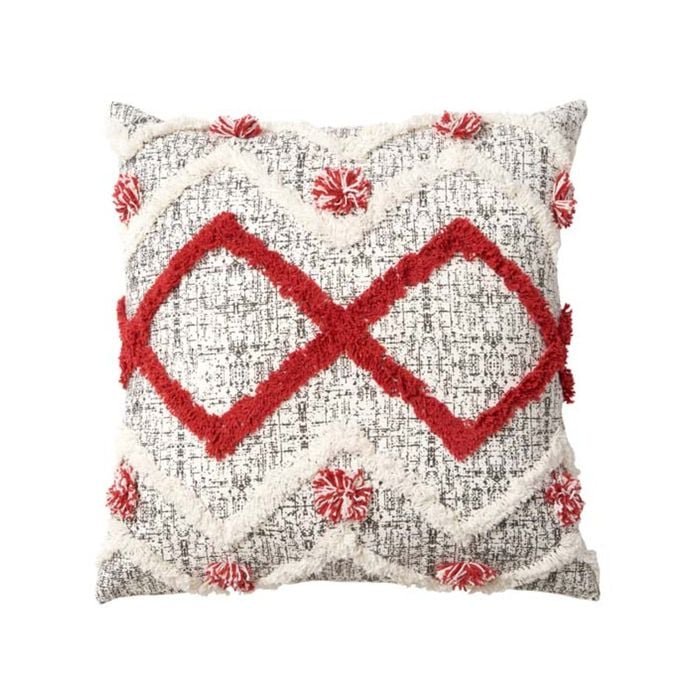 Accessorize Bedroom Collection 45cm x 45cm Light Red Ronan Filled Cushion