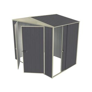 Build-a-Shed 2.3 x 1.5 x 2.3m Gable Single Sliding Side Door Shed - Grey