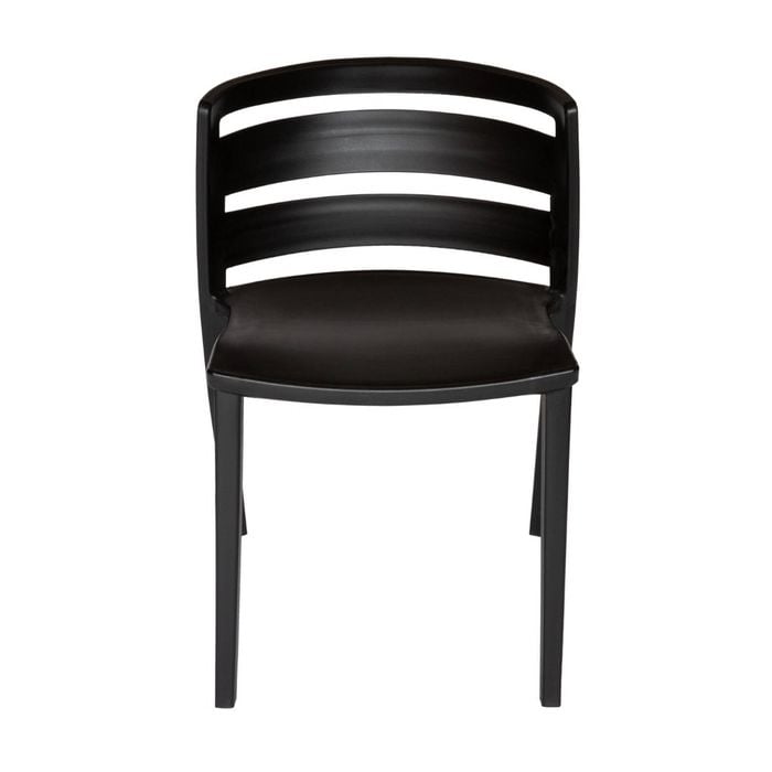 SK Designer Living | Mario Indoor & Outdoor Stackable Dining Chair - Black