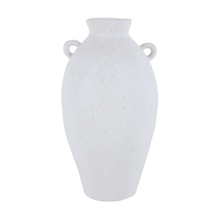 Maine & Crawford Huey 21cm Dolomite Hydria Flower Vase Home/Office Decor White