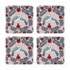 4pc Ecology Merri Doves & Botanicals Coasters Set 10cm Multi Coloured
