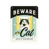 Nostalgic-Art Small Sign Beware of the Cat