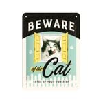 Nostalgic-Art Small Sign Beware of the Cat