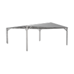 Absco Structures 6.0 x 6.0 x 2.98m Zincalume Double Gable Carport