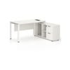 Emery 160cm L-shaped Executive Desk White