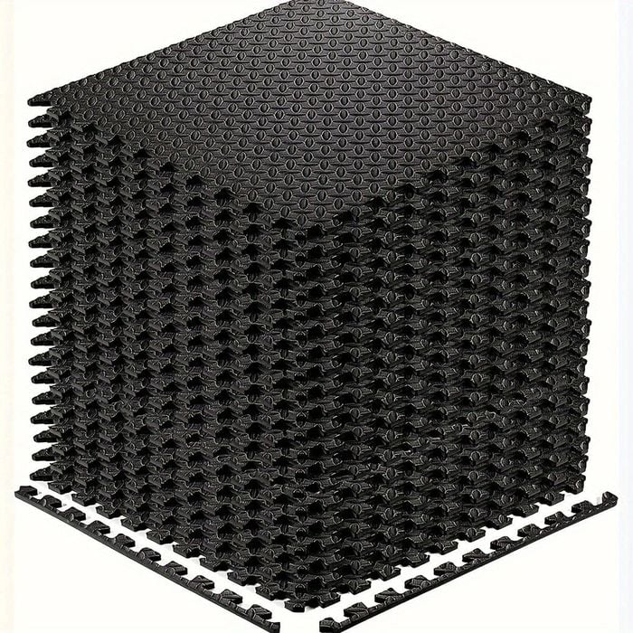 Interlocking Black Eva Fitness Mats Set (20pcs)