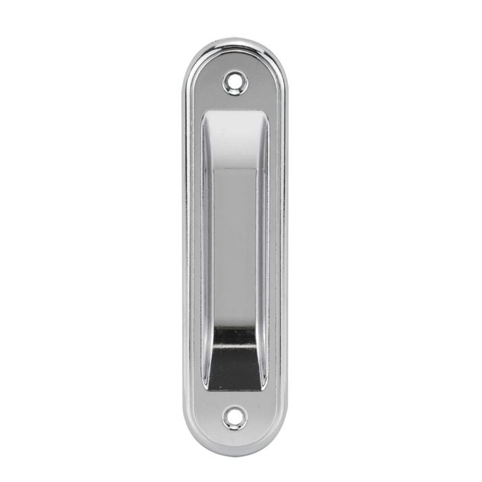 Lockwood Chrome Plate Symmetry Square Flush Pull Cavity Sliding Door Set