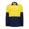 Hard Yakka Yellow/Navy Hi Vis Long Sleeve Shirt - Size 3XL