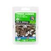 Zenith 8G x 30mm Zinc Plated Needle Point White Button Head Timber Screw - 100 Pack