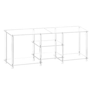 MIUZ Acrylic TV Stand - Transparent, Durable, Space-Saving Console for Any Room