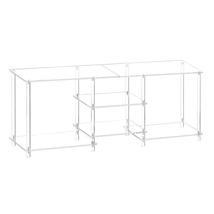 MIUZ Acrylic TV Stand - Transparent, Durable, Space-Saving Console for Any Room