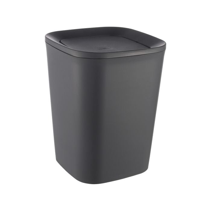 Ezy Storage 5L Charcoal Swing Lid Waste Bin - Charcoal