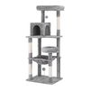 i.Pet Cat Tree 143cm Tower Scratching Post Scratcher Condo House Grey