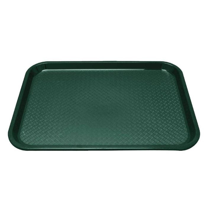 Olympia Kristallon Fast Food Tray Polypropylene Textured Surface Green 275x353mm Canteen School Tableware