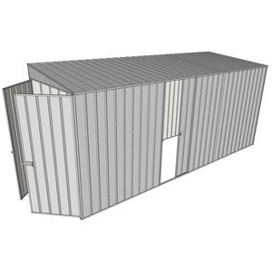 Build-a-Shed 1.5 x 4.5 x 2m Single Sliding Side Door Skillion Shed - Zinc