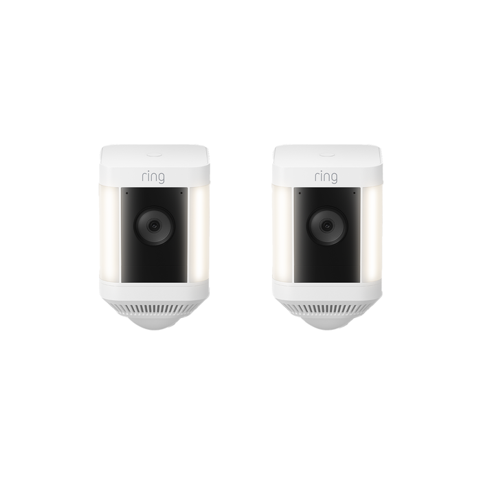 Ring White Battery Spotlight Cam Plus - 2 Pack