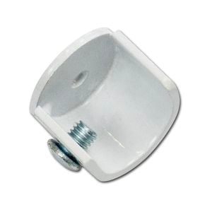Windoware 25mm White Curtain Rod Stirrup Bracket - 2 Pack 