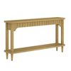 Cosmoliving Modern Console Table with Shelf Entryway Hallway Table in Natural Oak Finish