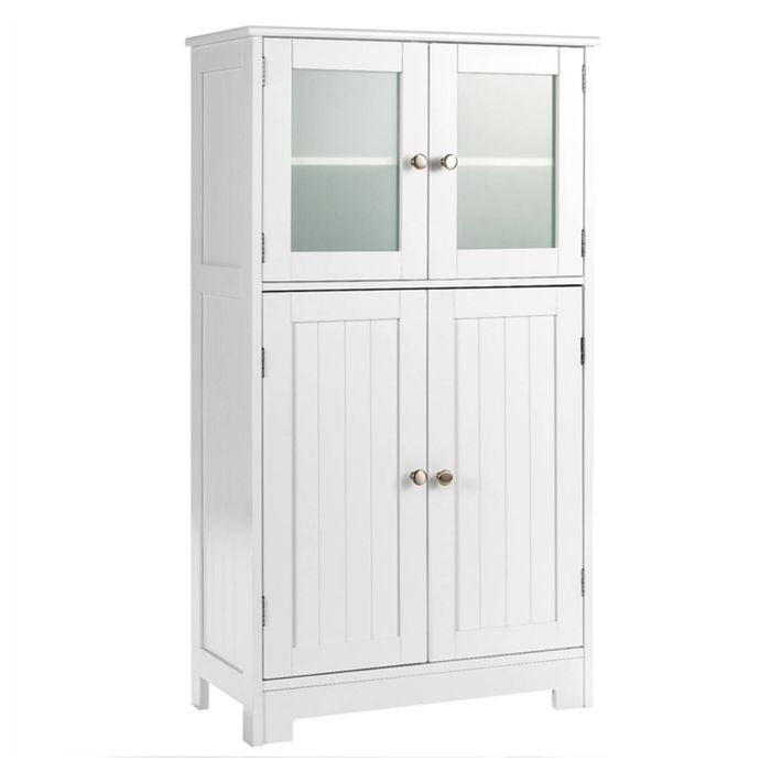 Costway 4 Doors Kitchen Storage Cabinet Organizer White
