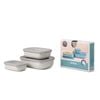 Mepal Cirqula Rectangle 3 Piece Small Set - White
