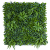 UN-REAL 100 x 100cm Boston Fern Luxury Artificial Hedge Tile - Boston Fern