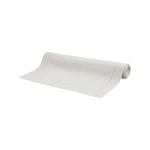 Madras Link Jetty Cotton Table Runner 140x35cm White
