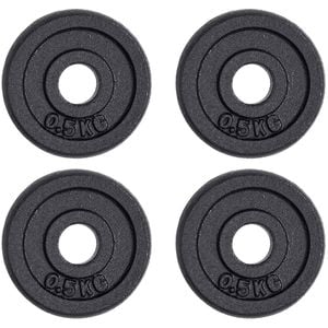 METEOR 0.5kgx4 Black Cast Iron Standard Weight Plates
