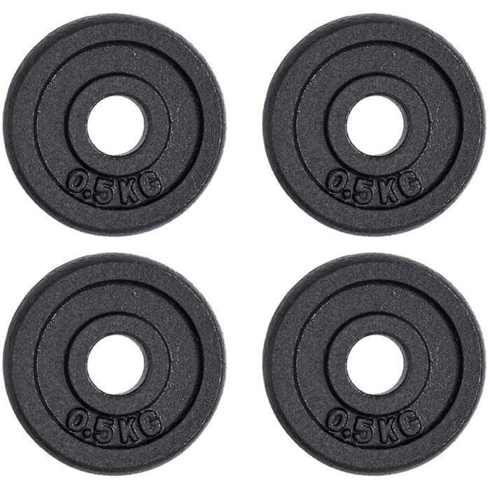 METEOR 0.5kgx4 Black Cast Iron Standard Weight Plates
