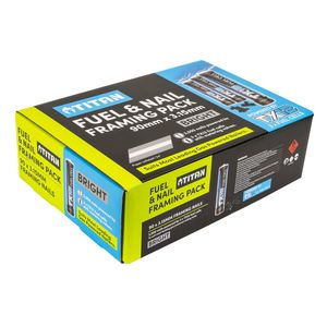 Titan Collated Framing Nails Gas Pack 90 x 3.15mm Bright Steel 3000 Box
