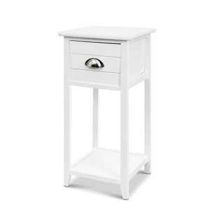 Artiss Thyme White 1 Drawer Bedside Table