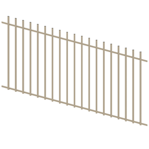 ProtectorAl 1201-2400W x 1200H Paperbark Batten Pool Fence Panel Raked Up to 15º